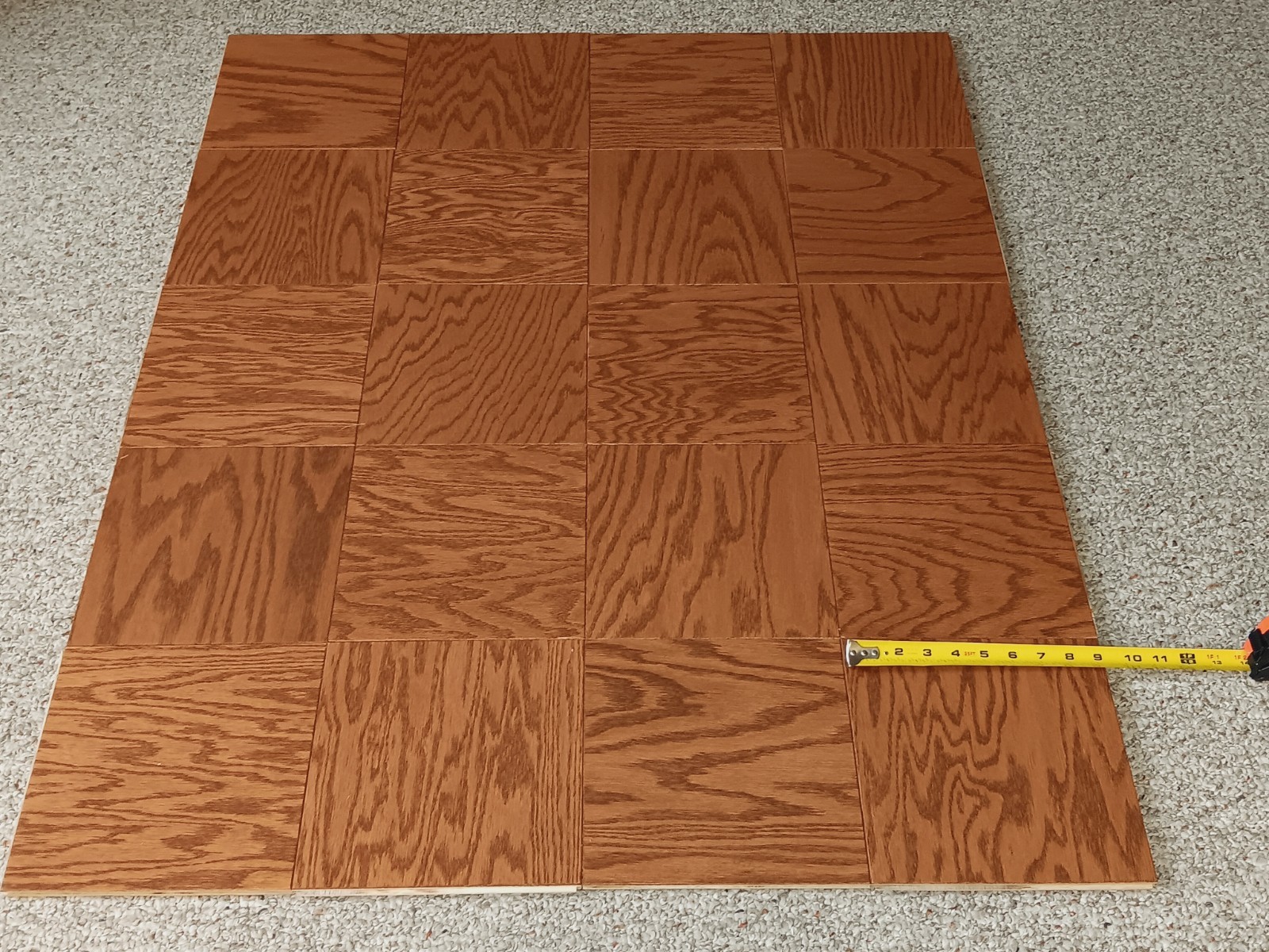 9 x 9 inch Red Oak Parquet Flooring Tile “GUNSTOCK” Premium Floor Prefinish NEW
