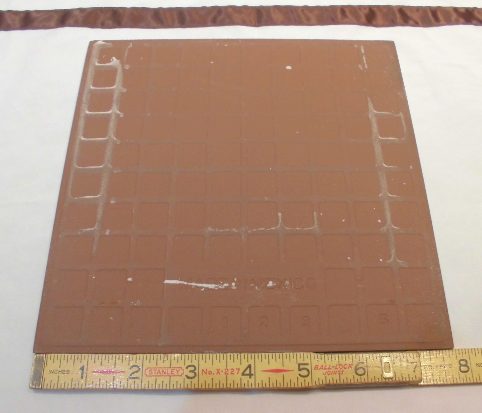 1 pc. *Light Brown* Ceramic / Porcelain Floor Tile 8″ X 8″ Smooth Glossy Finish