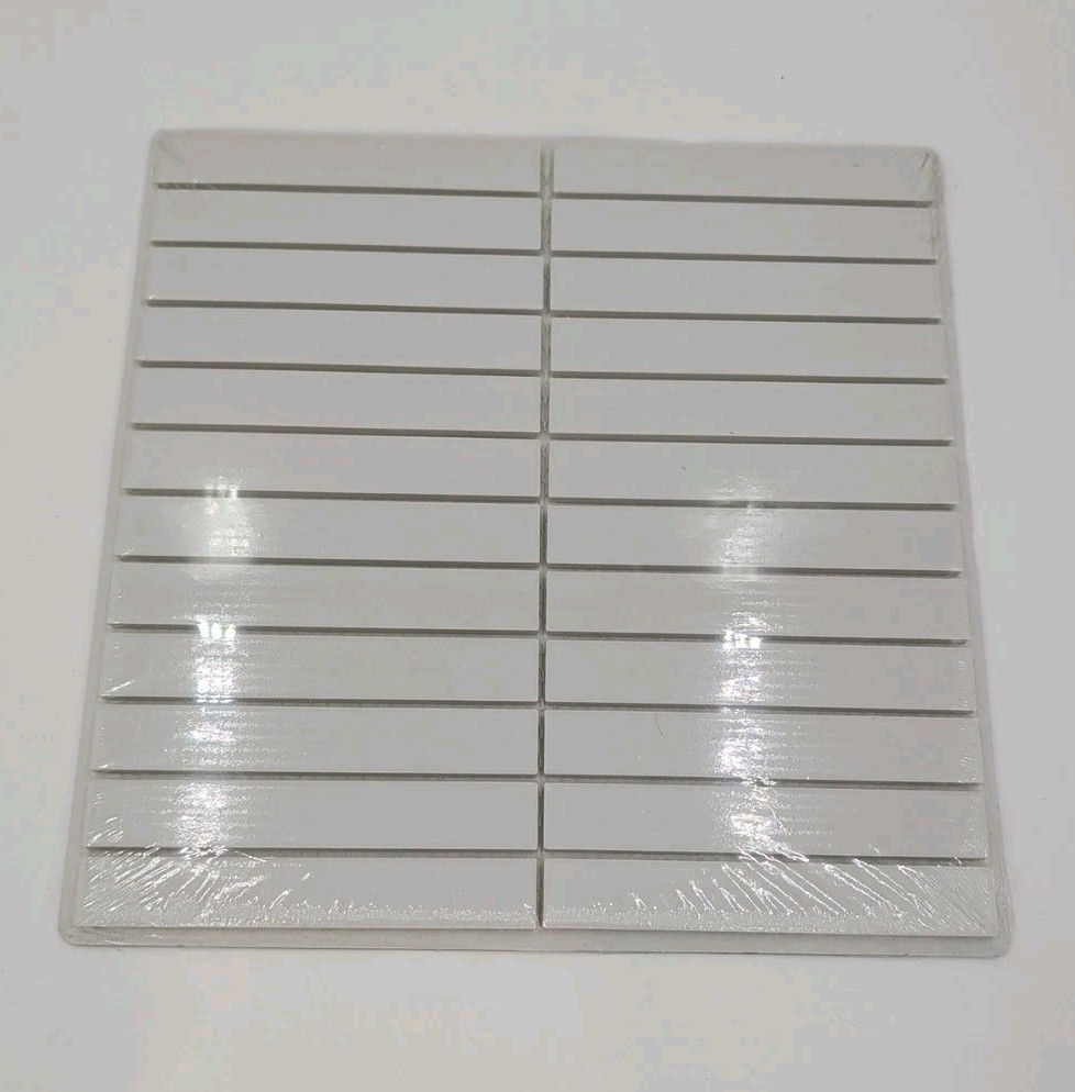 White Stack Unglazed Porcelain Mosaic II Box Of 11 Size: 12 x 12 Each