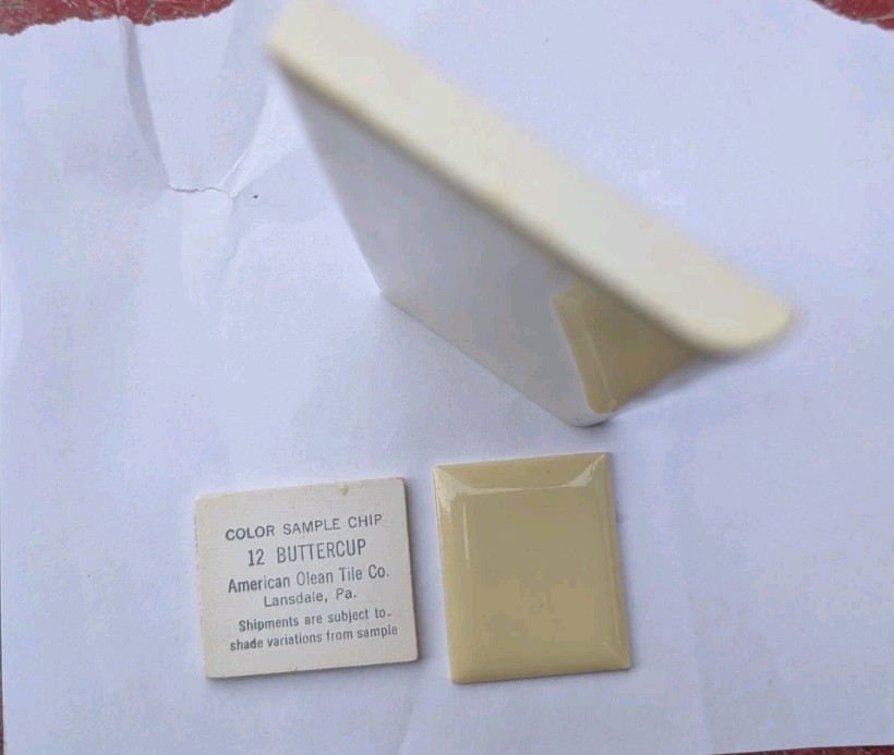 1 pc of American Olean Tile Bullnose 2×6″ #12 Buttercup Yellow S4269 S4200