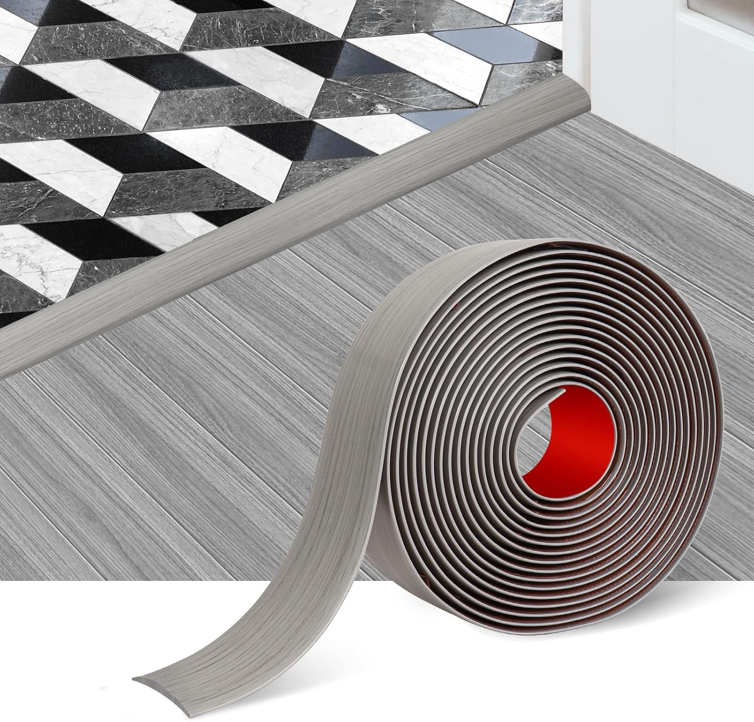 Floor Transition Strip Self Adhesive Floor Cover Strips Laminate 1.57″ Wide Viny
