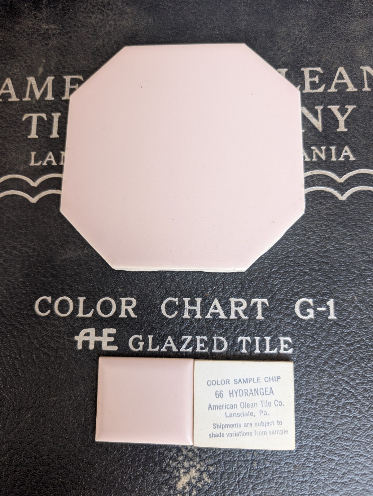 2 pcs American Olean Vintage Ceramic Tile 4-1/4″ Octagon #66 HYDRANGEA MATTE