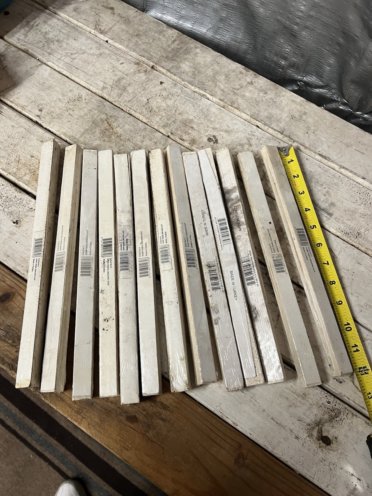 3/4″ X 12″ Ivory Light Travertine Chair Rail Pencil Molding Trim Wall Tile