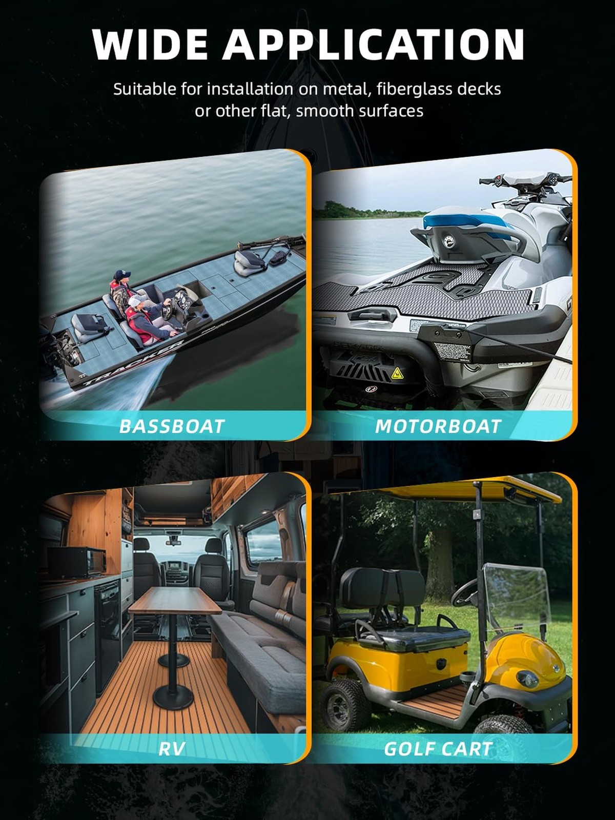 Boat Flooring EVA Foam Boat Decking Marine Mat Non-Slip Self-Adhesive Floorin…
