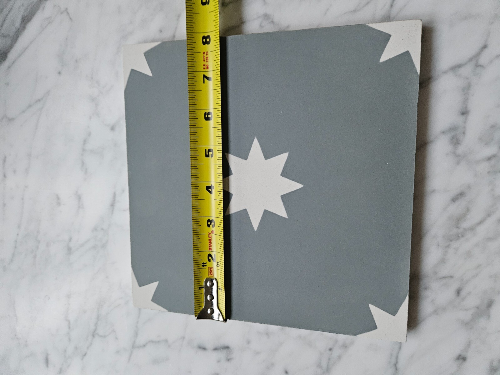 Lili Cement Tile Twinkle #4 Gray, 8″x8″ PRICE IS PER BOX, LOCAL P/U ONLY