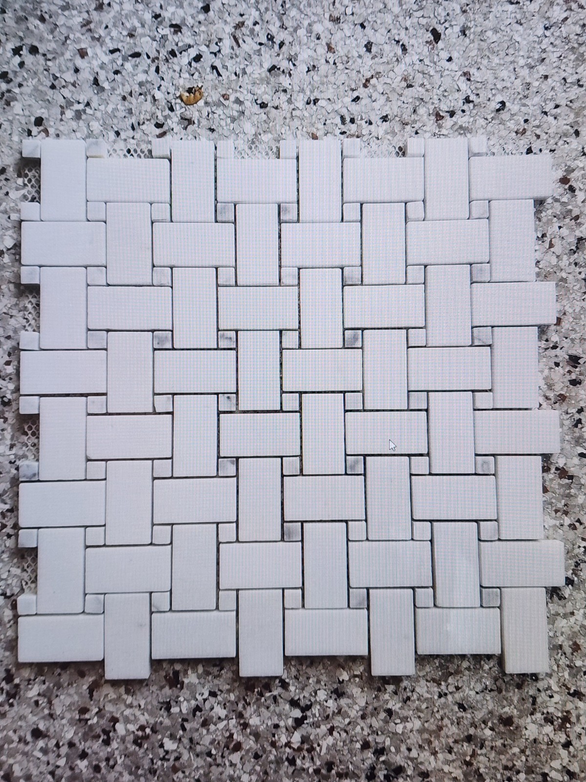 Simple Tile – Marble Mosaic Tile Basketweave Collection Carrara White+Bardiglio