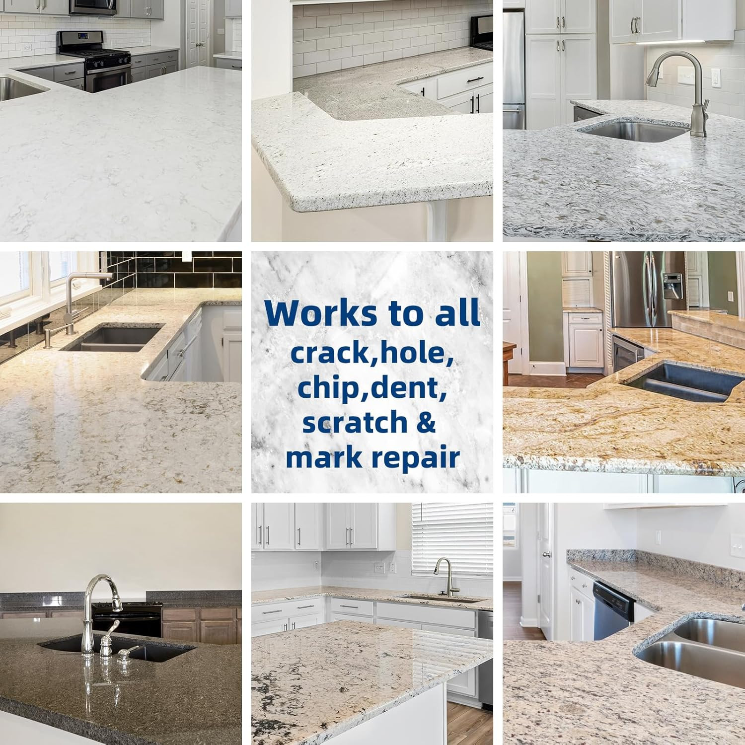 Marble and Granite Repair Kit Porcelain Marble Stone and Quartz Countertops
