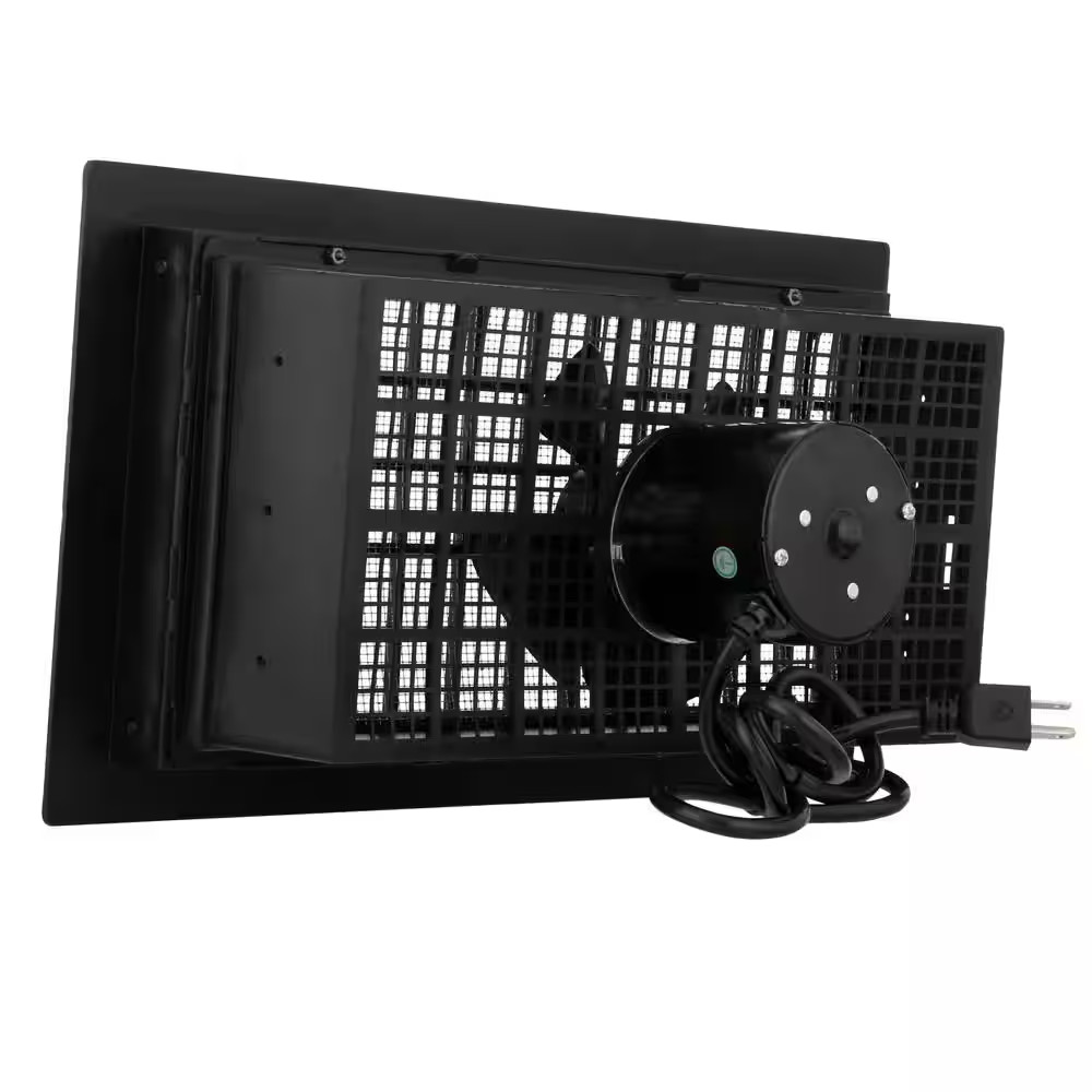 16 In. X 8 In. Resin Power Foundation Vent in Black