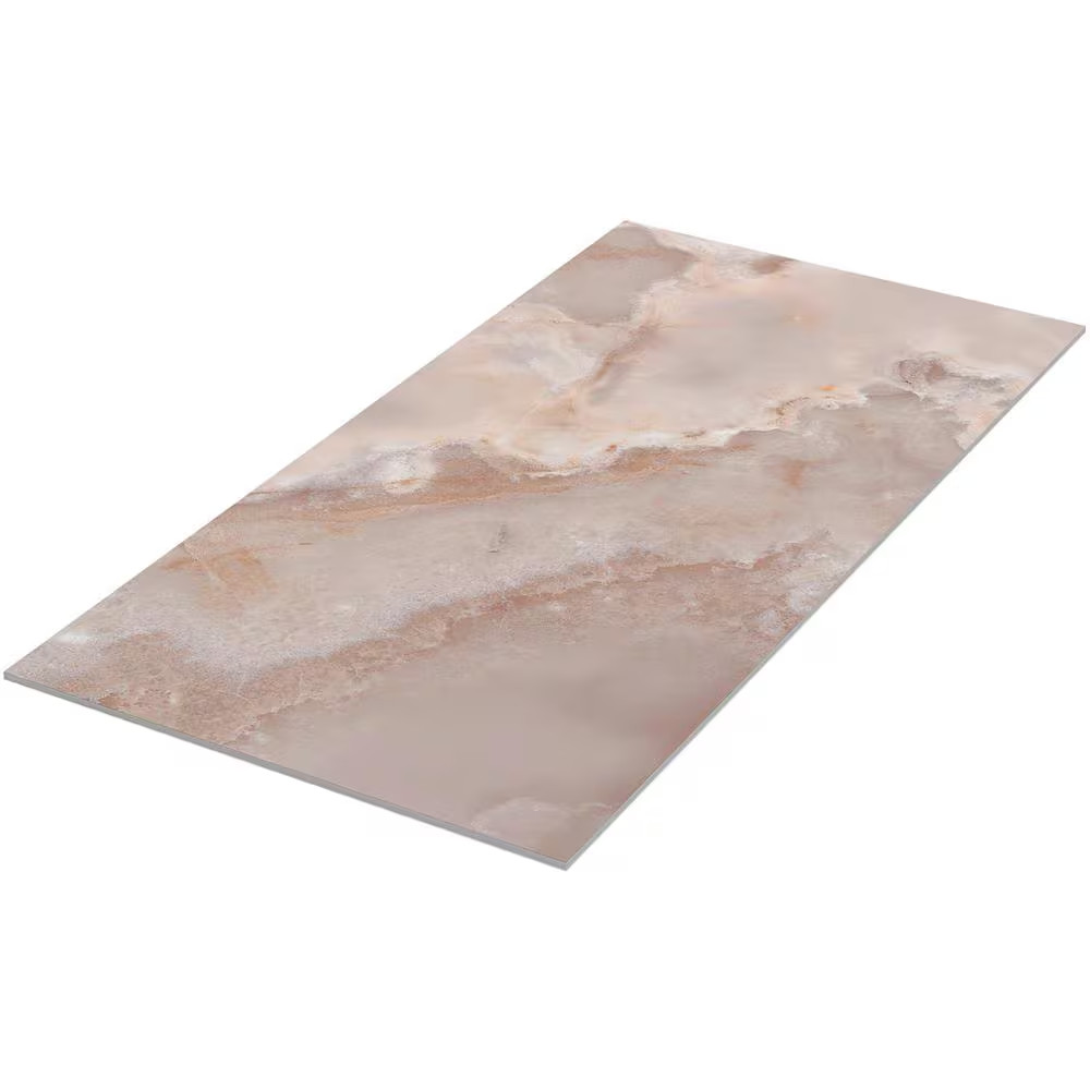 Jume Onyx Coral 23.62 In. X 47.24 In. Polished Porcelain Floor and Wall Tile (15