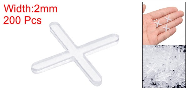 200pcs Tile Spacers 2mm Hard Plastic Cross Tiles Leveler Spacer for Ceramic