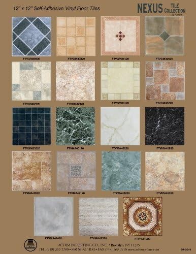 Black and White Vinyl Peel and Stick Tile Square 20 PK Luxury Flooring 12 X 12