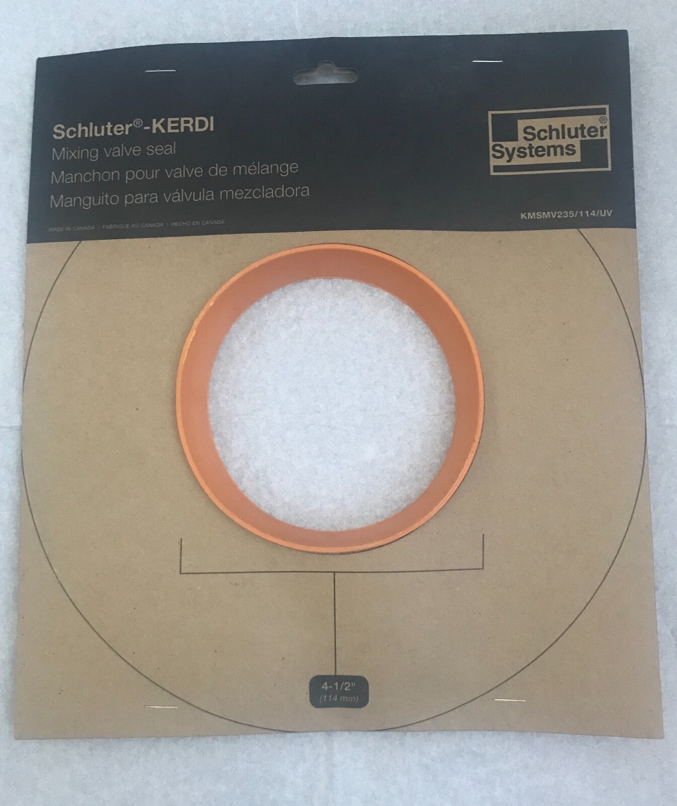 Schluter Kerdi Mixing Valve Seal 4-1/2″ (114mm)