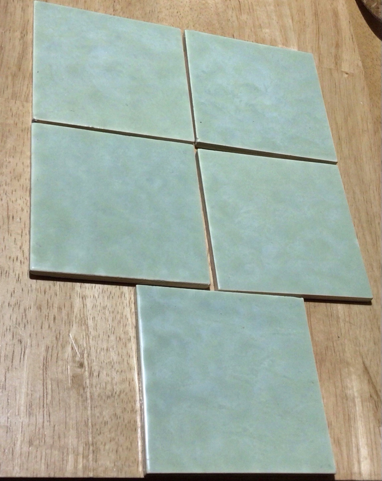 Vintage RICHARDS Green Tiles 4”x4” 101mm X101mm