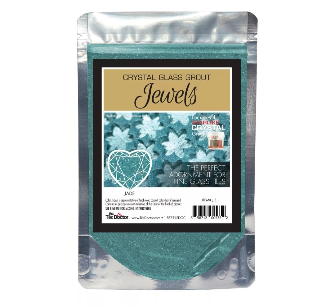 The Tile Doctor Crystal EVO Glass Grout Jewels JADE J.3 Starlike Additive