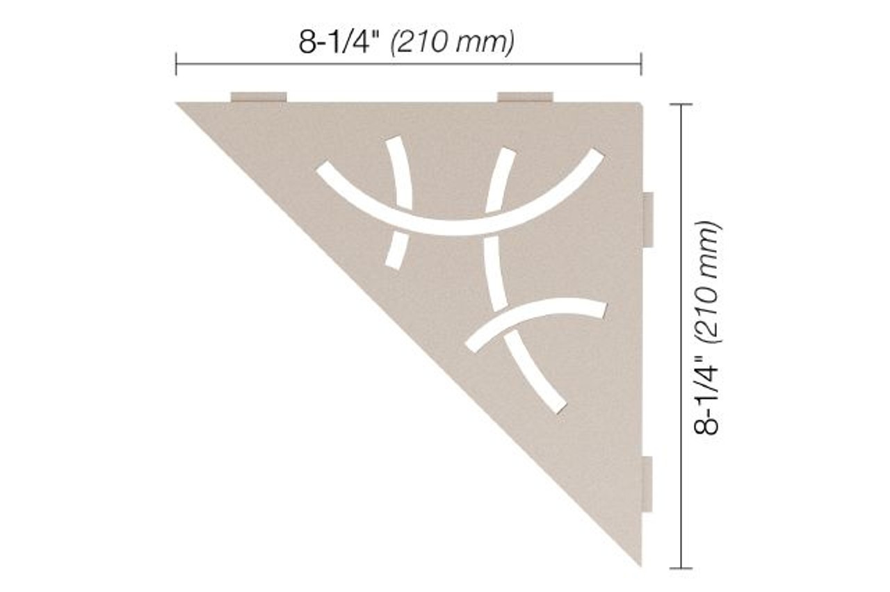 Schluter SHELF-E – Triangular Curve Design – Cream – SES1D6TSC