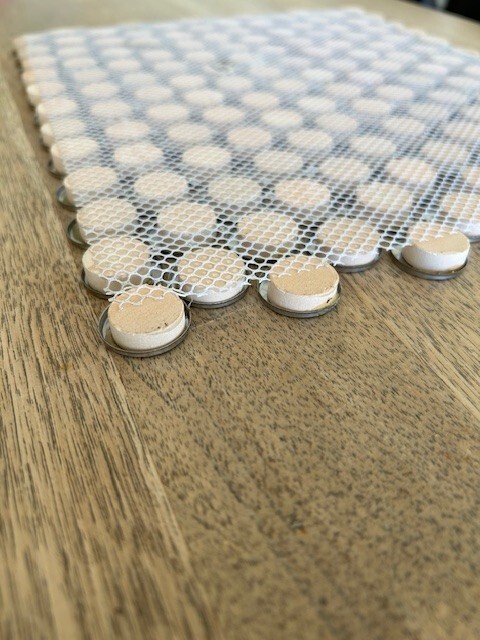 7/8″ Penny Tile Round Brushed Stainless Steel Backsplash Mosaic – 15 Sq. ft.