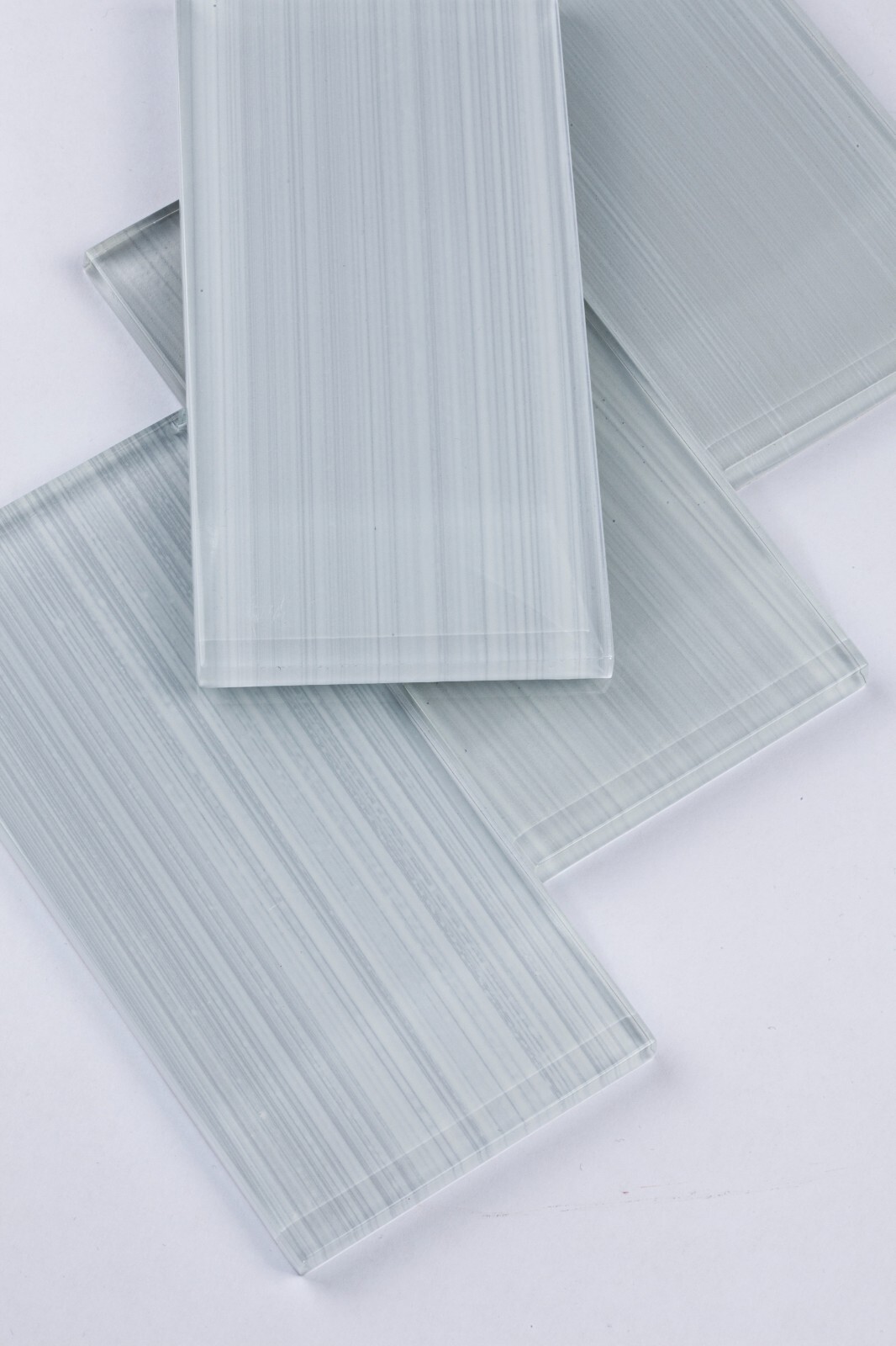 3×6 White Bamboo Subway Tile, 8 mm thick, Glass Tile, Backsplash, Bathroom Tile