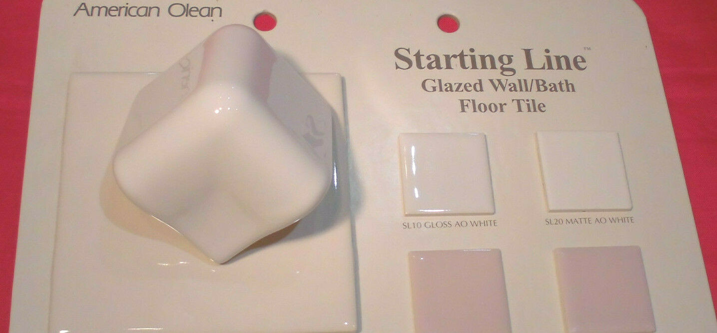 1 pc. #SL10 Gloss White: V Cap Corner Ceramic Trim Tile, Countertop Edging, A O