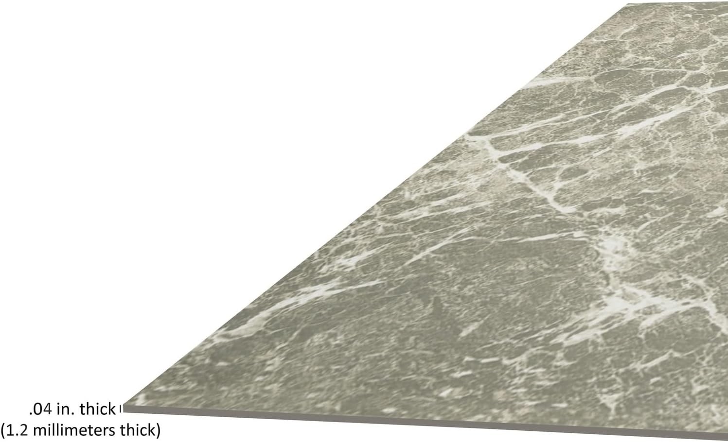 Nexus Self Adhesive 12-Inch Vinyl Floor Tiles, 20 Tiles – 12″ x Grey Marble