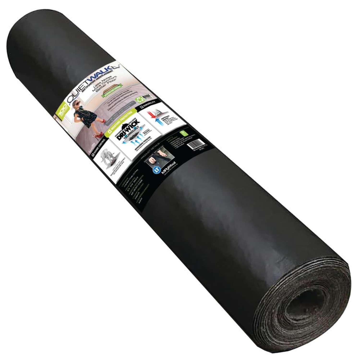 QuietWalk LV Luxury Vinyl, Laminate, or Wood Underlayment (Float, Glue, or Na…