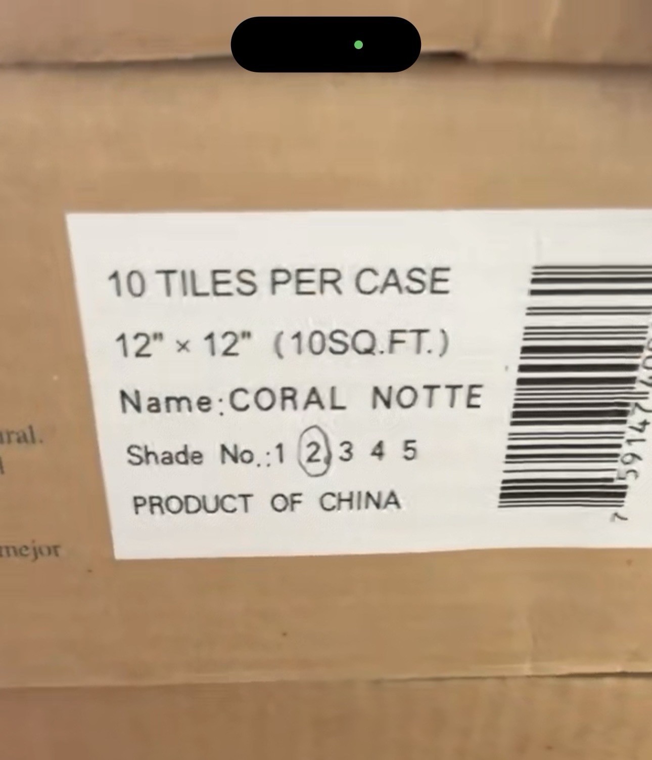 Marble Tile Coral motte Shade #2 12”x12” X3/8” Box Of 10