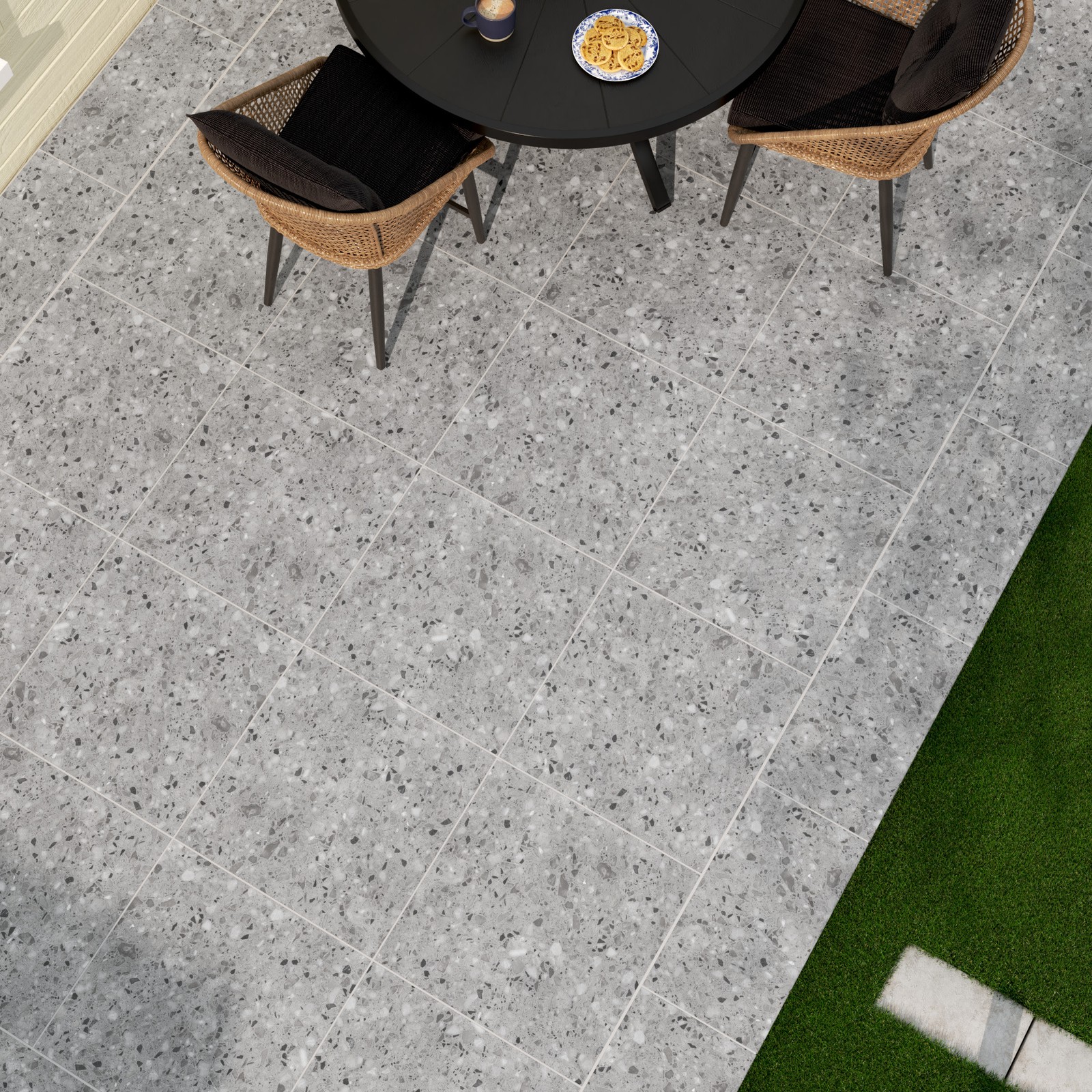 Ackland AKLNPGRA24X24M-CA Gravina 24″ x 24″ Square Exterior Paver – Frost