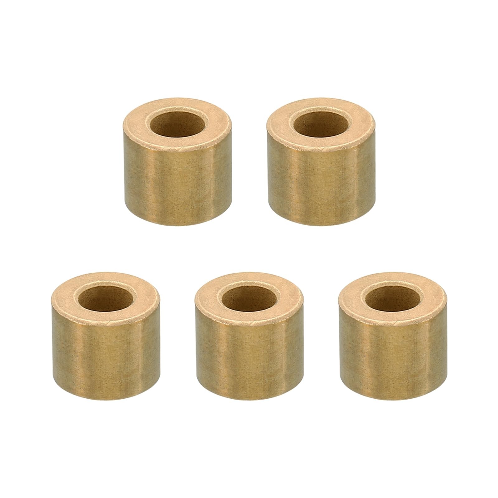 PATIKIL M6 Brass Spacers, 5 Pcs Metal Spacer 6mm ID x 12mm OD x 10mm L,