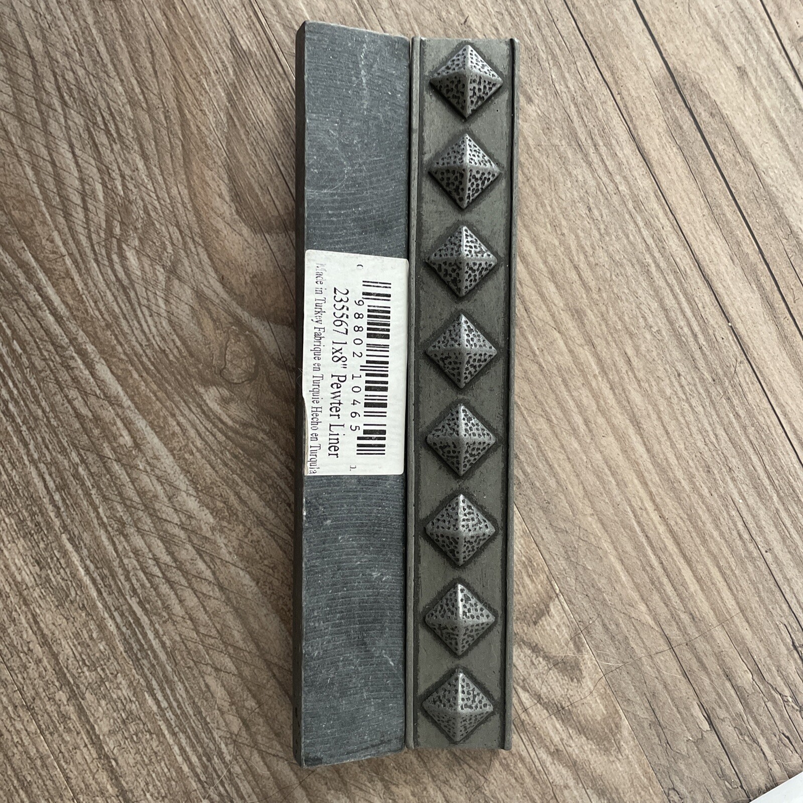 PEWTER LINER 1 X 8 l STONE DECO 235567