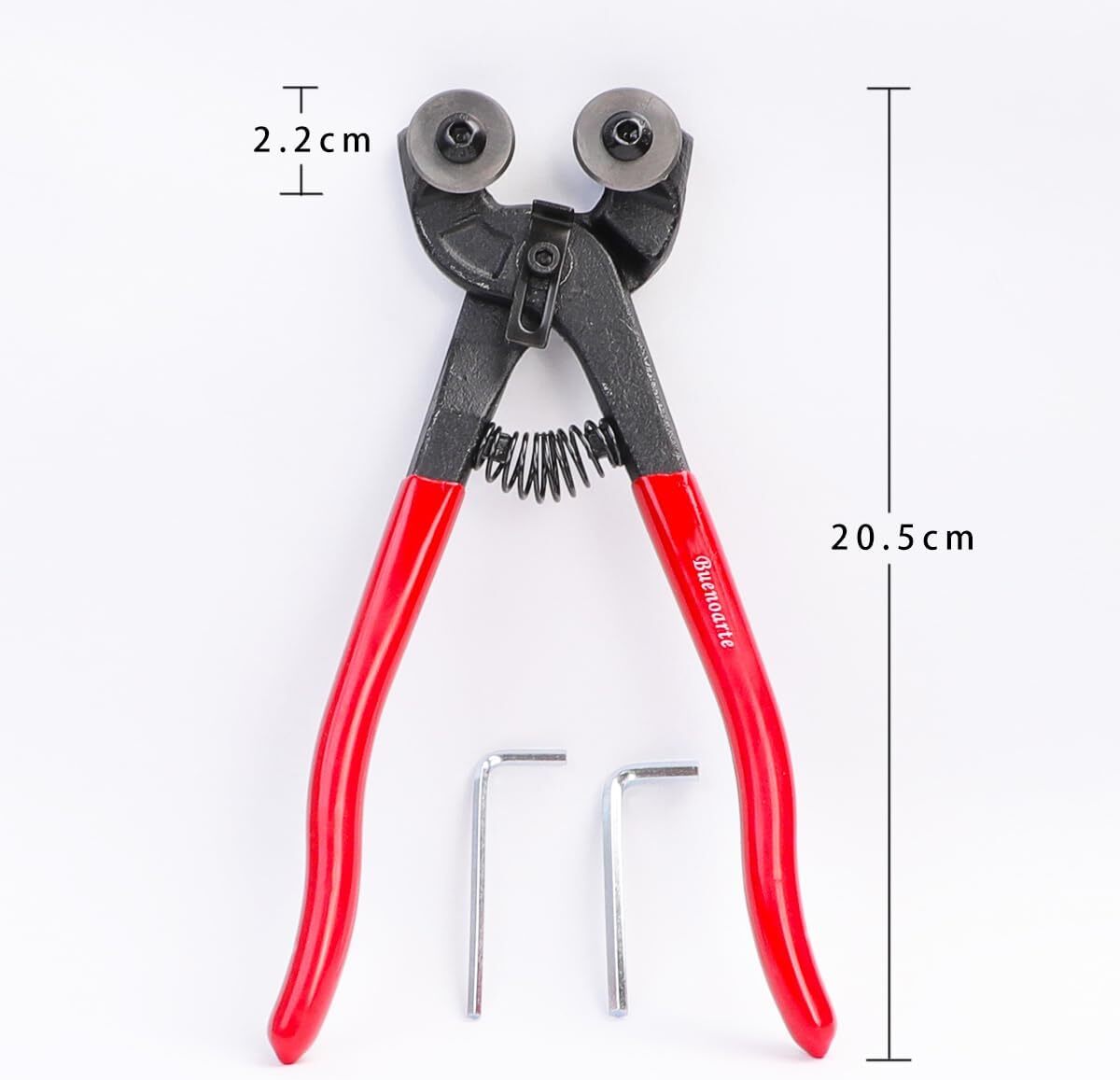 Glass Tile Nippers 8-Inch Heavy Duty Mosaic & Ceramic Cutter with Soft-Grip Hand