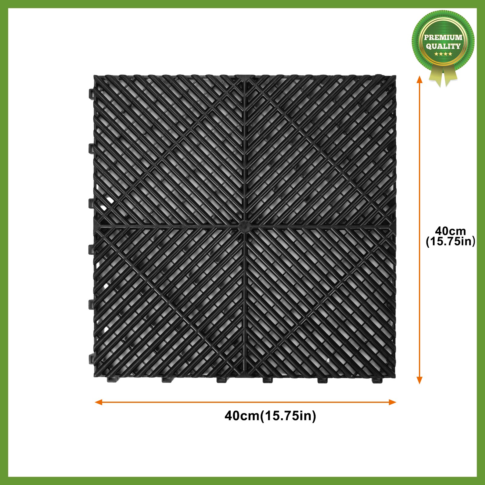 Garage Floor Tiles Interlocking 25 Pack Flooring Tiles 15.75×15.75″ For Patio