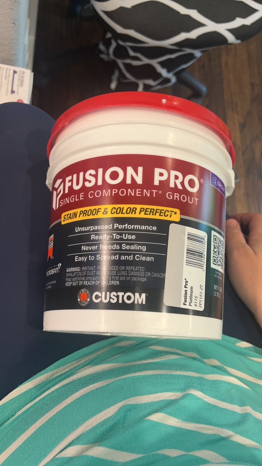 Fusion Pro Single Component Grout – Platinum #115 – 1 Gallon