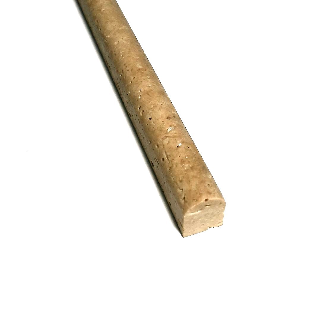 1/2″ X 12″ Walnut Travertine ChairRail Pencil Trim Wall Liner Tile (Pack of 10)