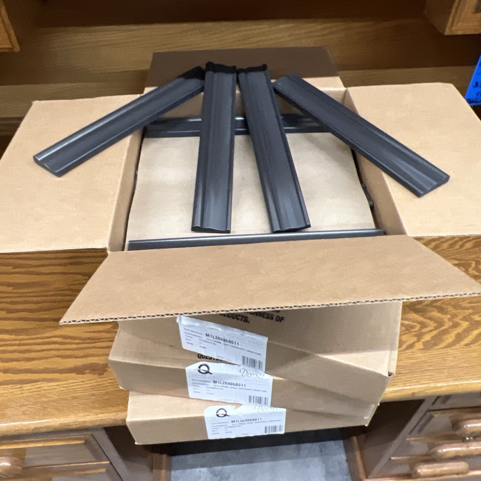 12 Questech Composite Tile Trim 2×12 Dome Ogee Wrought Iron Egg Gray Gunmetal