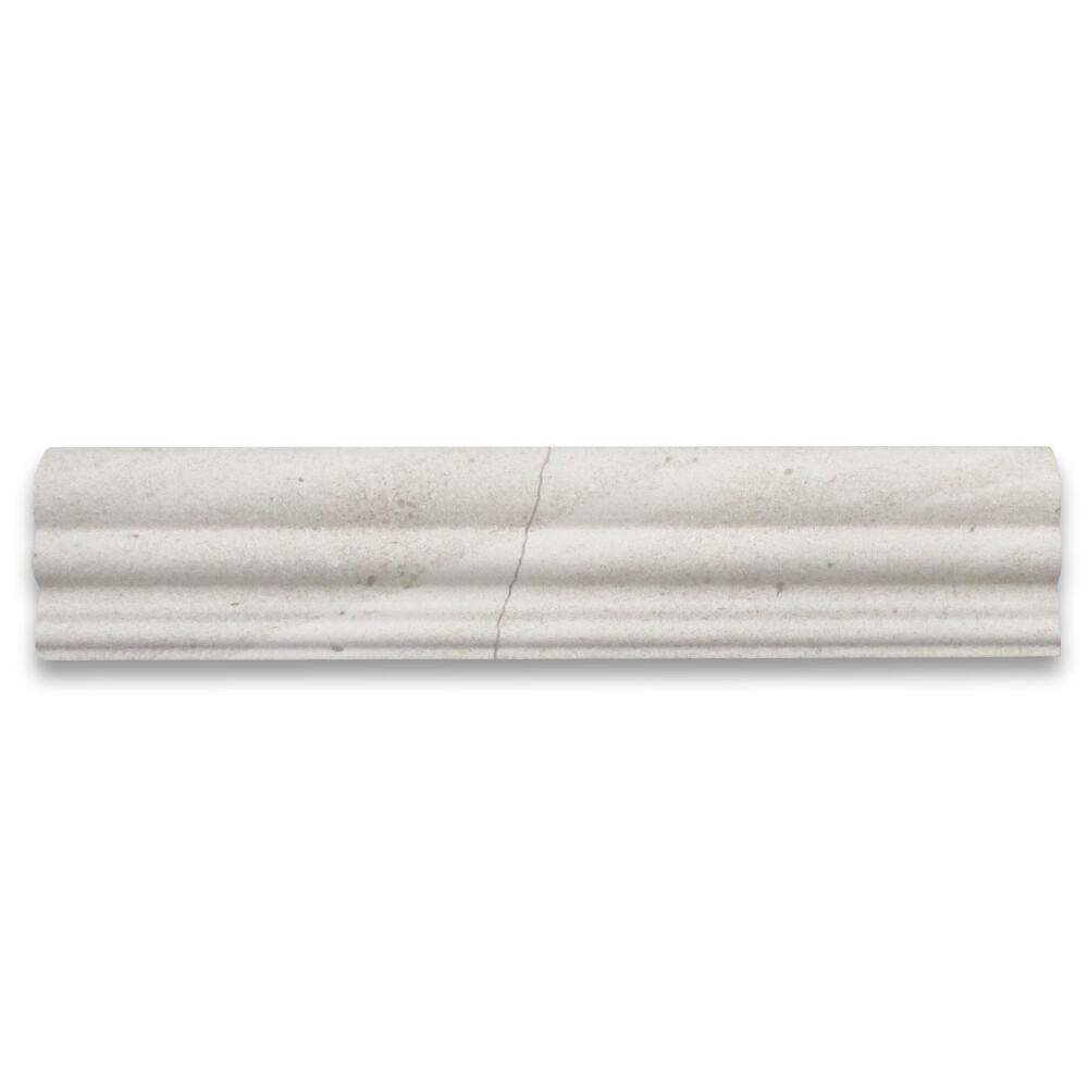 H14H Golden Beach Moleanos Beige Limestone Chair Rail Trim Molding Honed