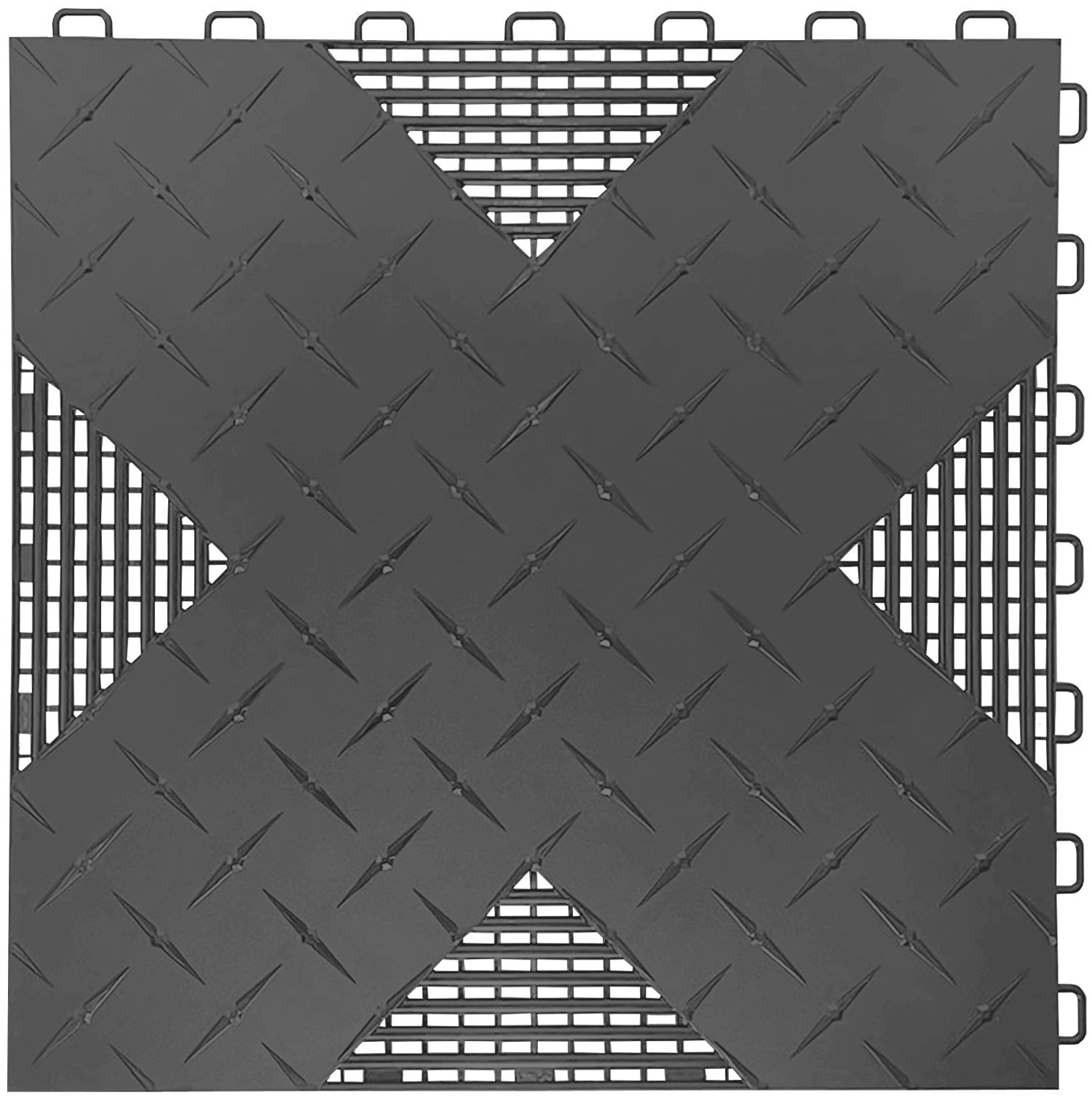 Orange … HYBRID-X garage floor tiles. 50 square feet 17” X 17” MADE IN USA