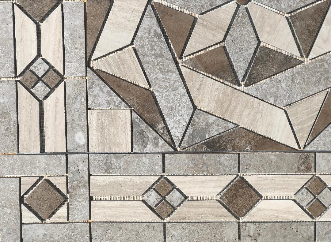 36″ x 36″ Tile Medallion Mosaic – Daltile Articulo & Exquisite tile series