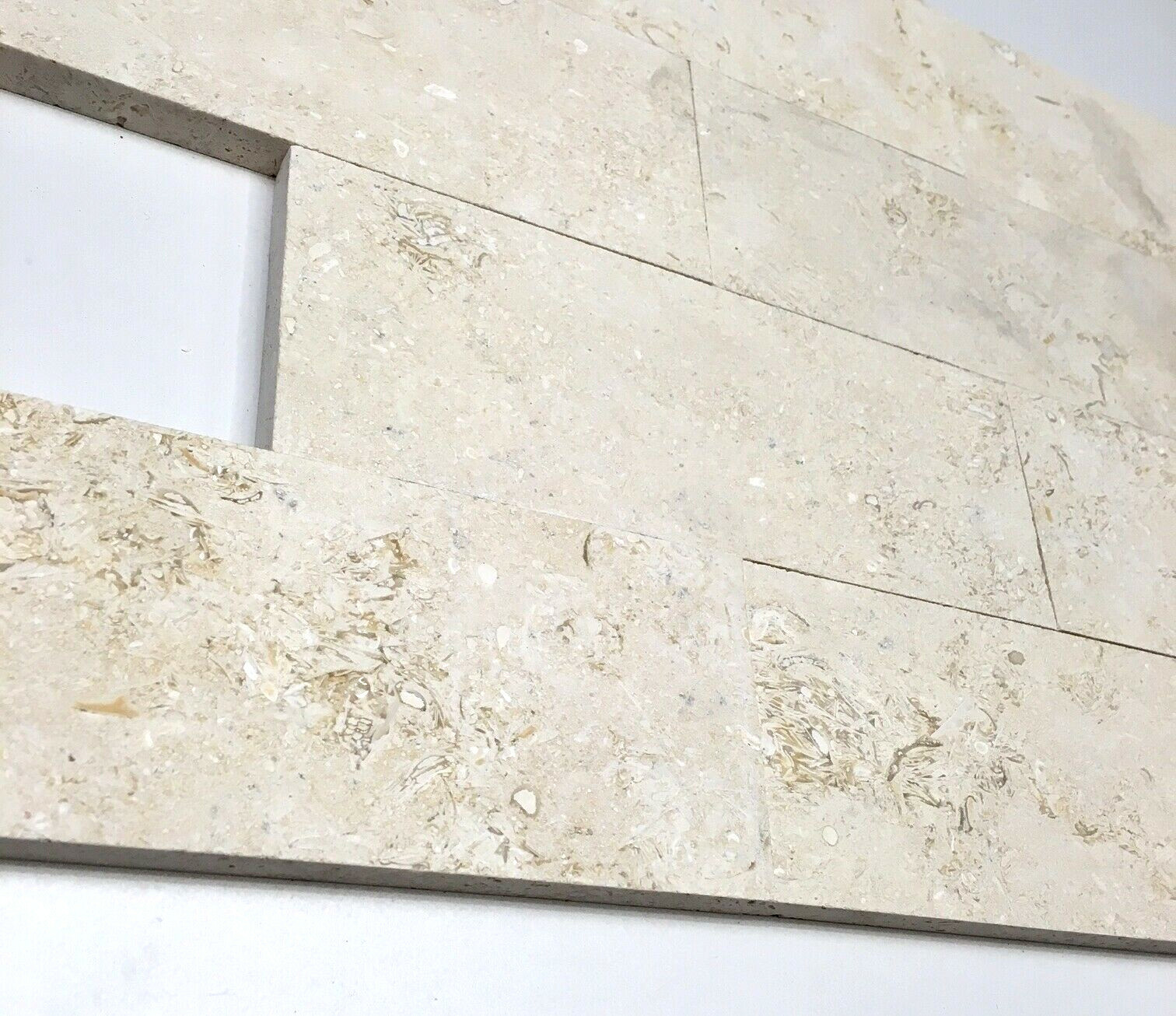 3×8 Jerusalem Stone Honed Finish Limestone Floor and Wall Tile (Sold by piece)