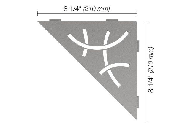 Schluter SHELF-E – Triangular Curve Design – Stone Grey – SES1D6TSSG