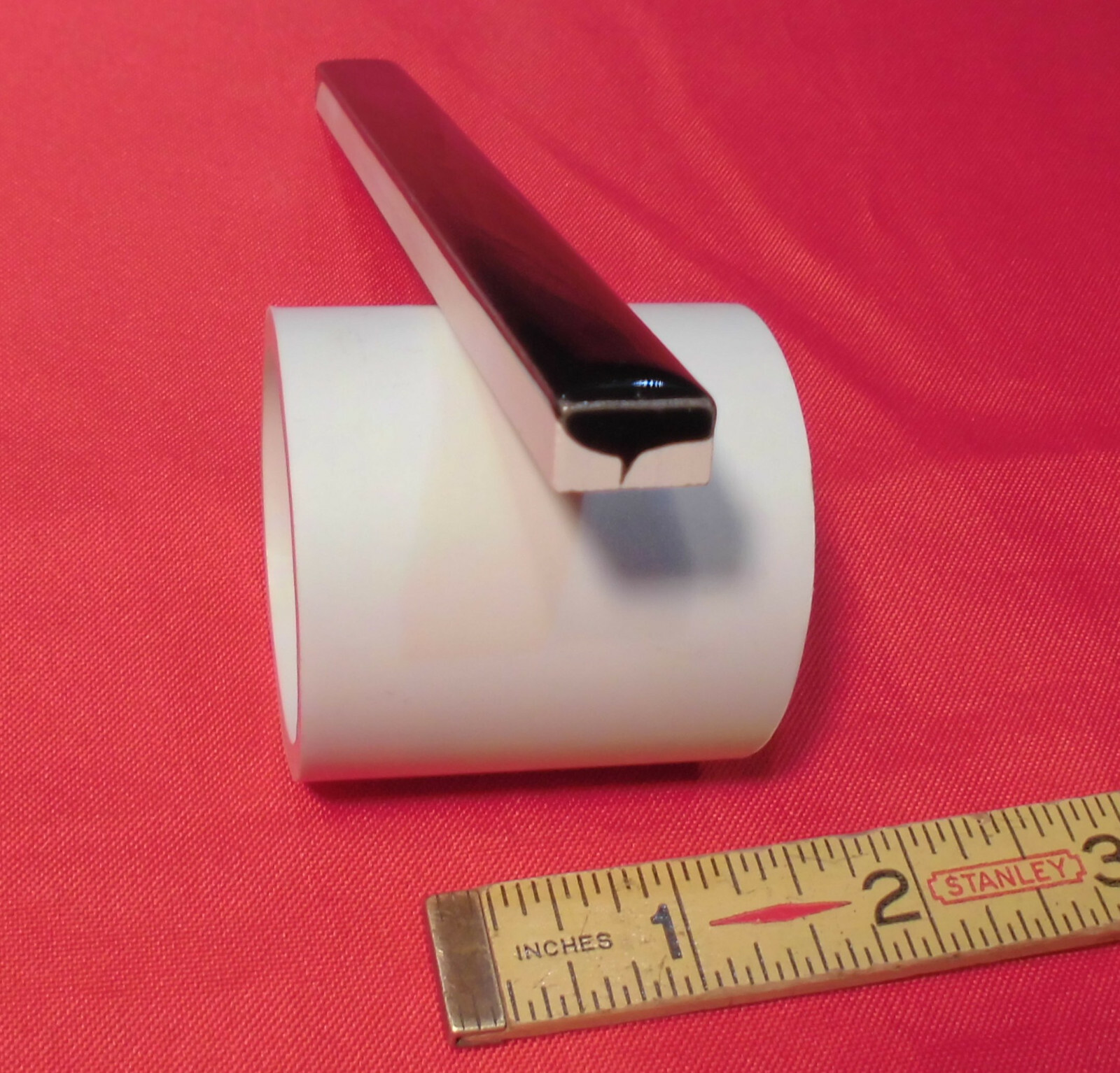 1 pc. Gloss Black: Ceramic Liner-Sizzle Tile 1/2″ X 6″ by American Olean, NEW