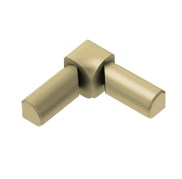 Schluter I2LRO125AM Rondec 2-Leg In Corner 1/2in. Aluminum Satin Brass