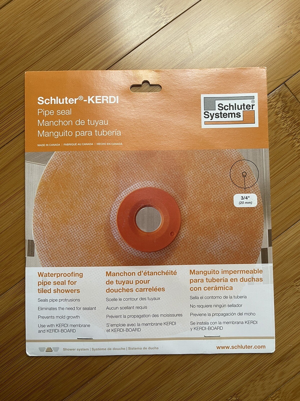 Schluter Kerdi Pipe Seal 3/4″ [Brand New]