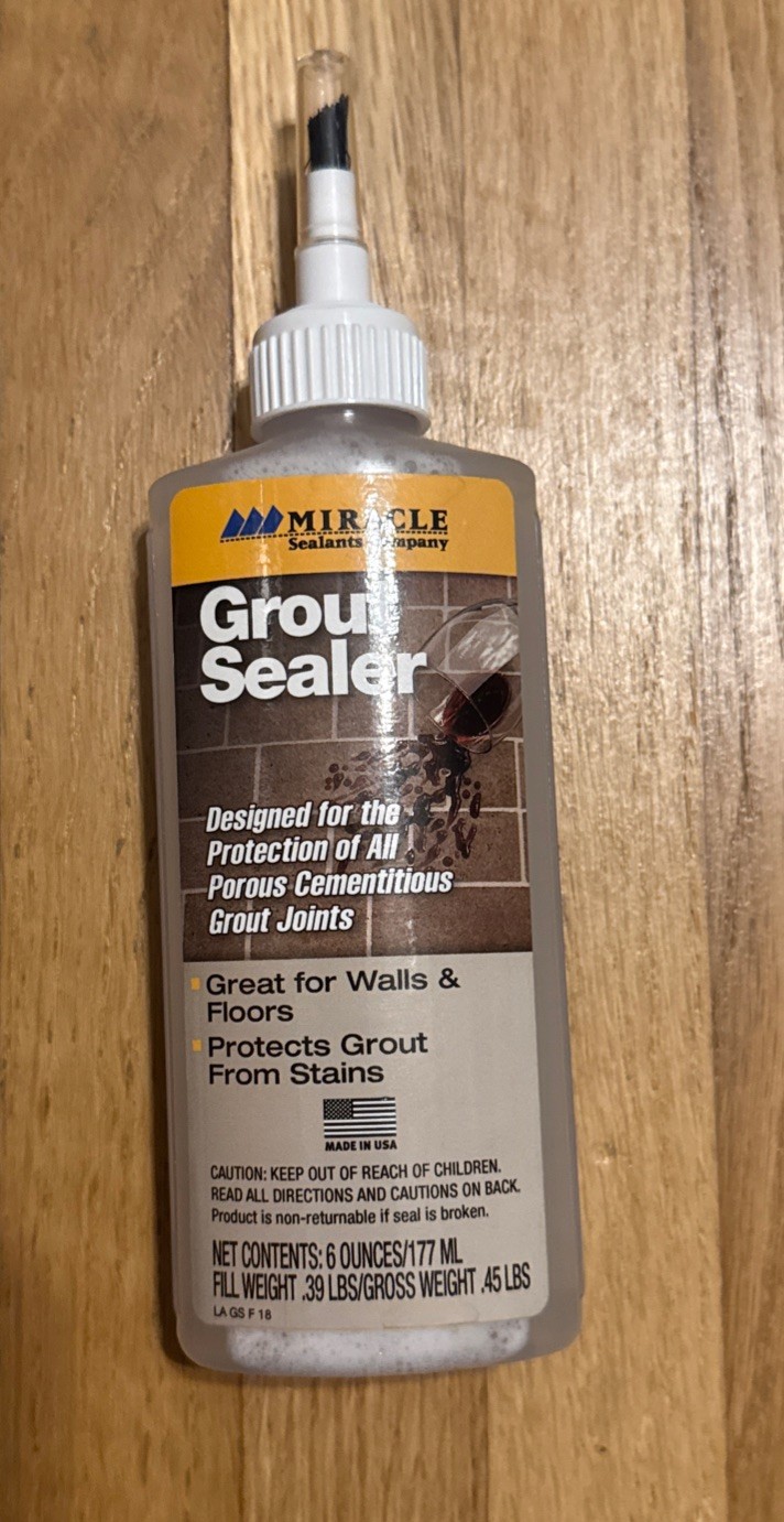 Miracle Sealants 367495 Grout Sealer Tile Joint Protector w/ Brush Tip 6oz