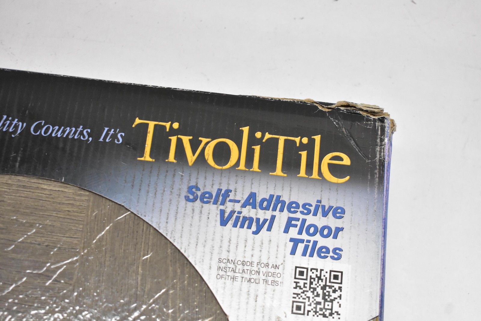Achim TivoliTile Self-Adhesive Vinyl Floor Tiles 12×12 45 Sq Ft Brown FTVWD22945