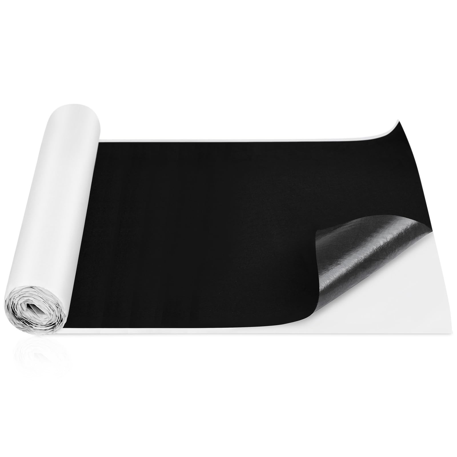 Nuanchu 22 Sq ft 16 x 195 in Black Underfelt Carpet with Adhesive Back for Speak