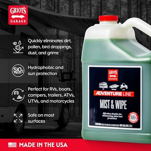 Adventure Mist and Wipe Quick Detailer for Cars, RVs, 128 Fl Oz (Pack of 1)