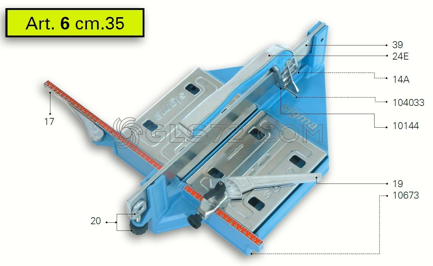 SPARE PARTS AND ACCESSOIRES FOR TILE CUTTER SIGMA 6