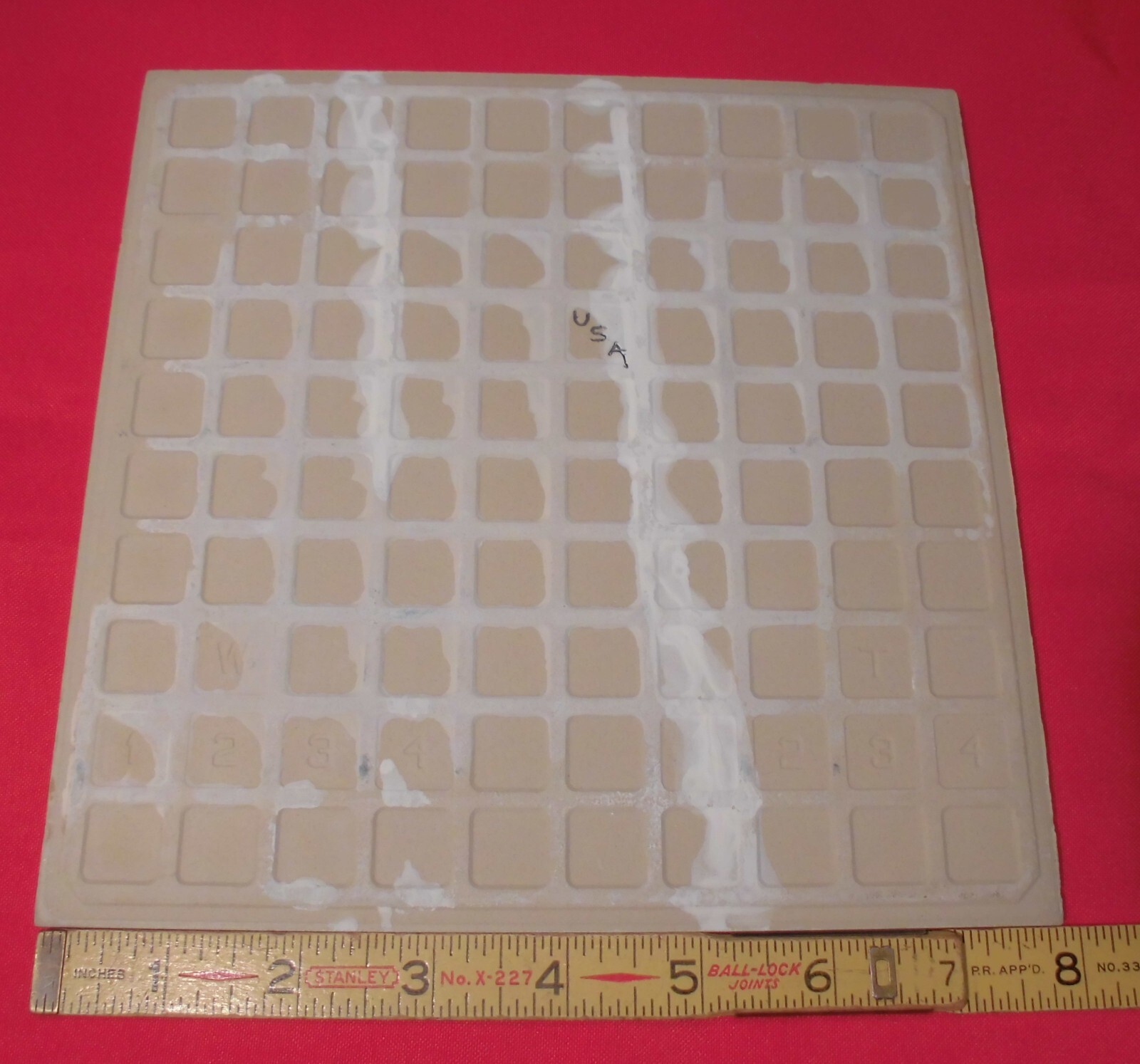 1 pc. Bright White Ceramic Floor Tile: 8″ X 8″ Smooth, Made USA by K.P.T. NEW