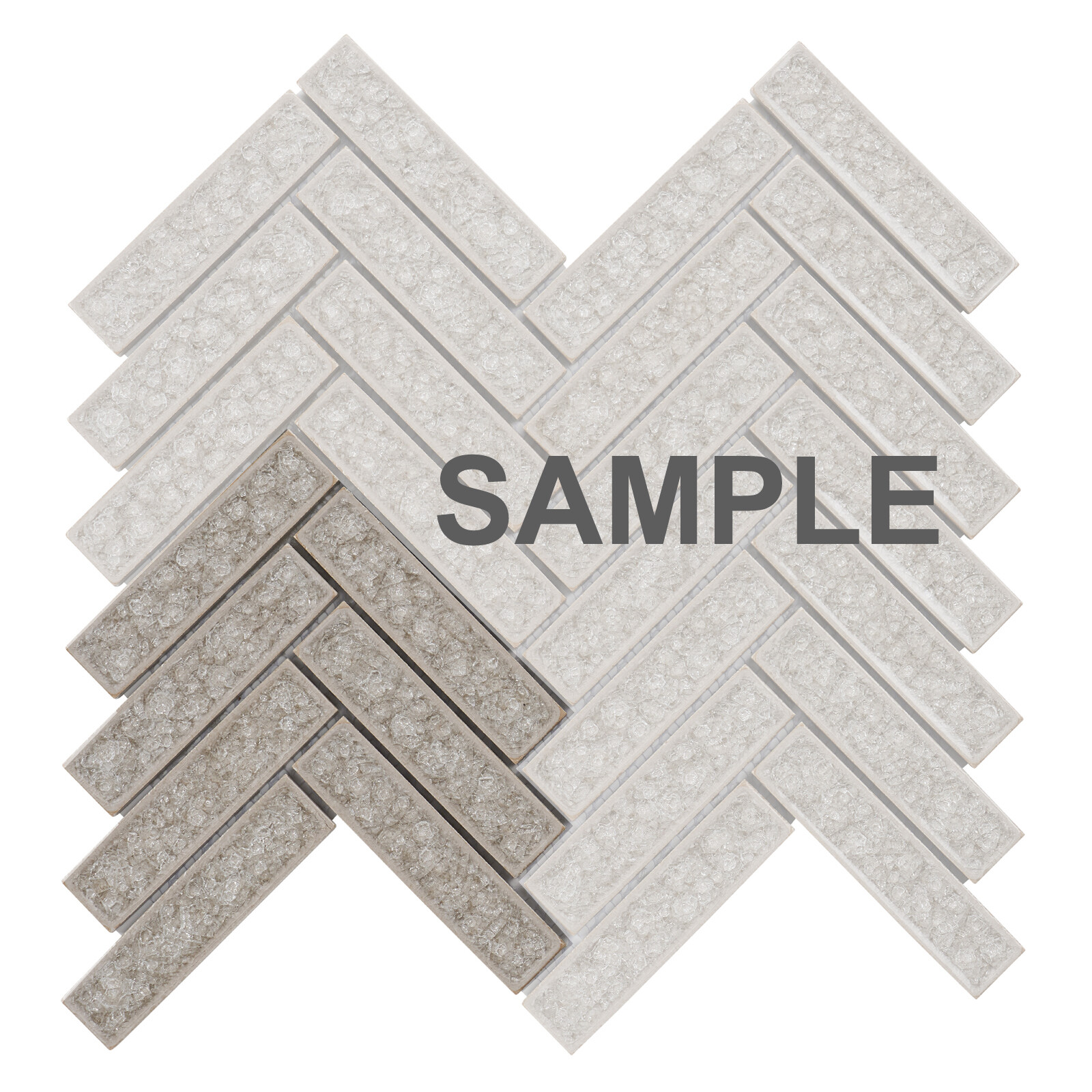 Tan Sand Crackle Glass Herringbone Mosaic Tile Kitchen Bathroom Wall Backsplash