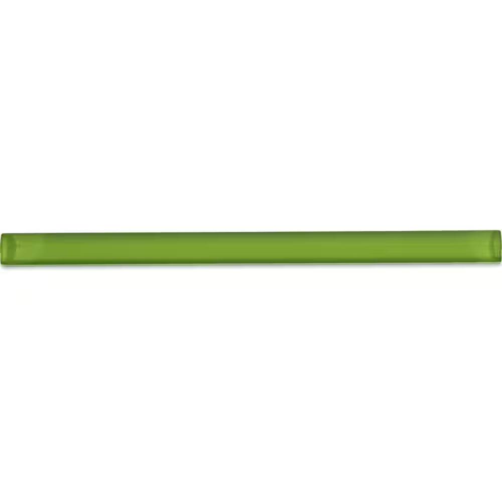Fresh Green 3/4 In. X 12 In. Glass Pencil Liner Trim Wall Tile