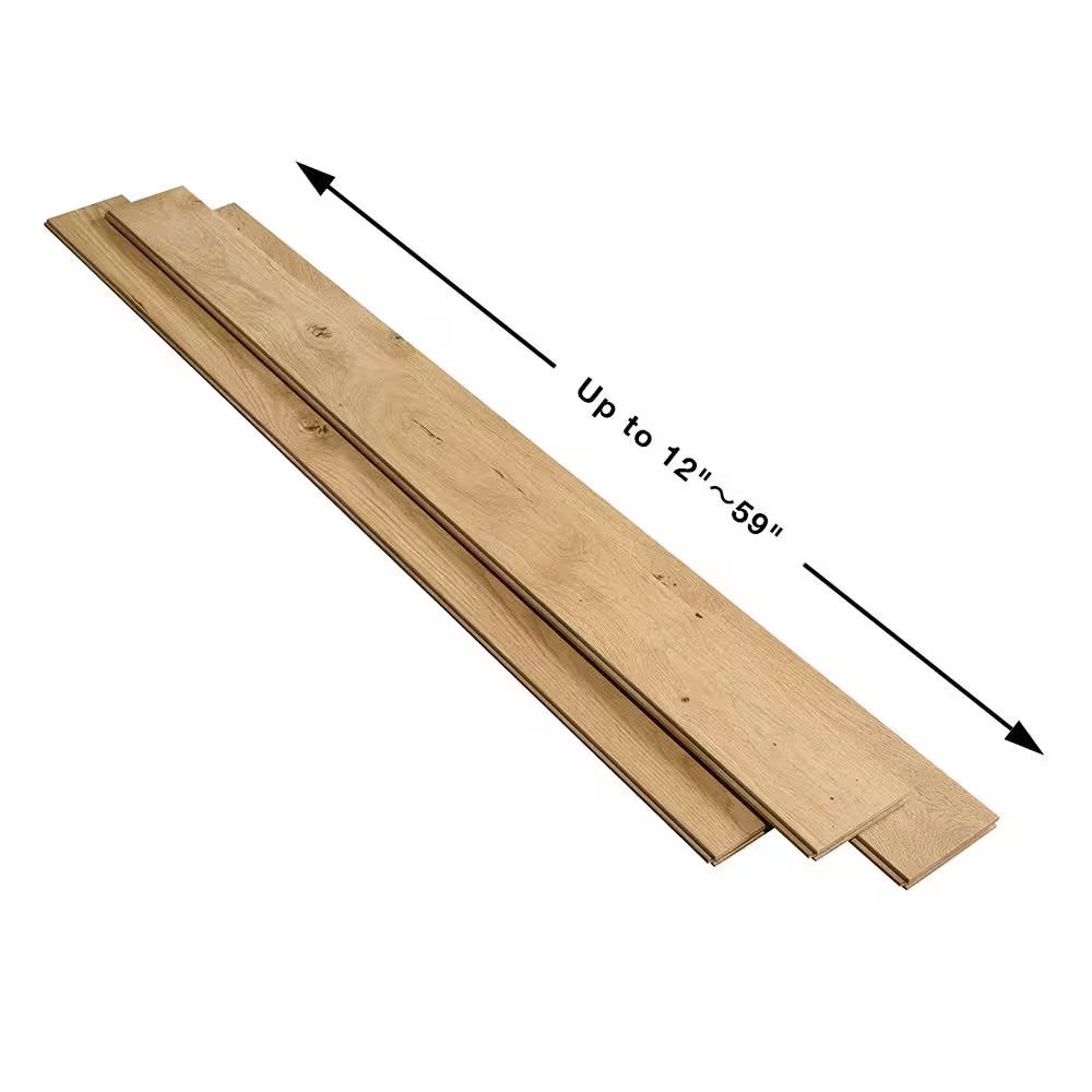 Mills Estates French Oak 3/4 In. Thick X 5 In. Wide Light Wire Brushed Solid Har